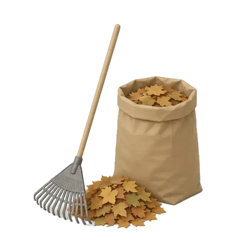 Ручная уборка листьев
